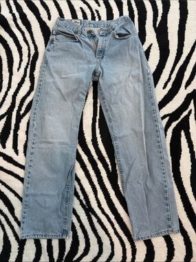 Lee Light Blue High-Rise Straight Jeans